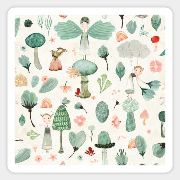 Micro Flora & Fauna Magnet by katherinequinnillustration